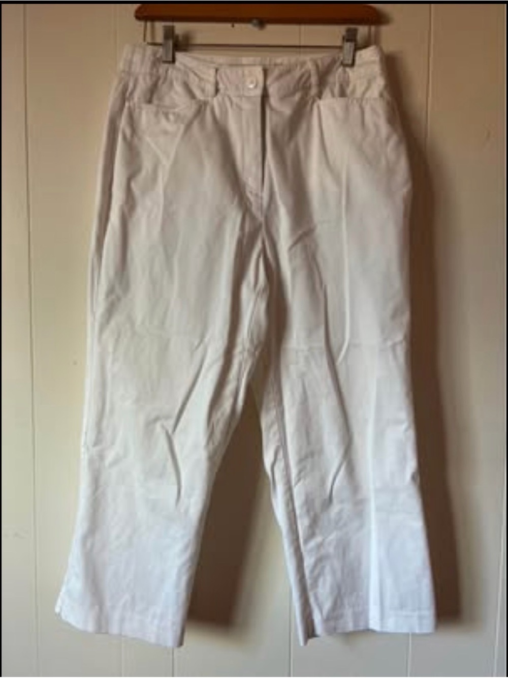 Sag Harbor White Straight-Leg Pants
